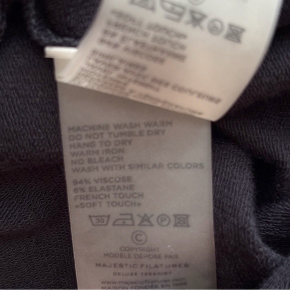 Majestic Filatures French Touch One Button Knit Blazer 2 Medium Black Noir - Picture 6 of 7